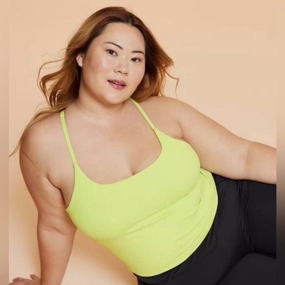 NWT BLOGILATES sz XS XL & 1X Limeade Strappy Tank Top Active Bra Shelf Sport ✨ - Picture 4 of 15